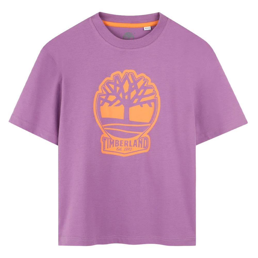 T-Shirt Violet Garçon Timberland T60422 1