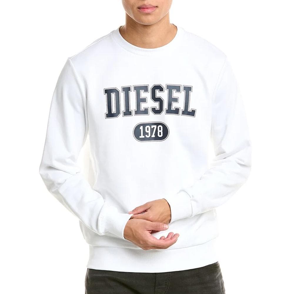 Sweat Blanc Homme Diesel Felpa 1
