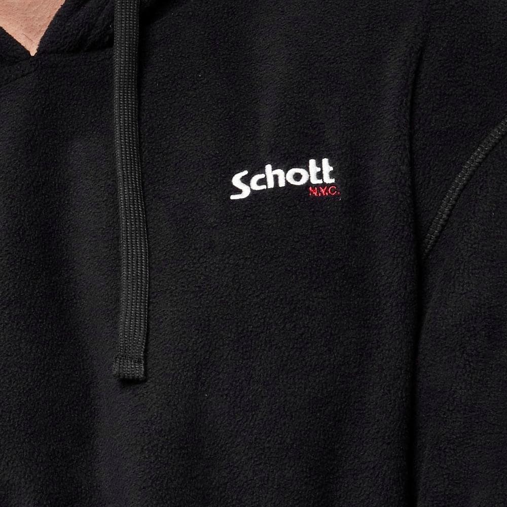Sweat à capuche Noir Homme Schott Micro Polar 3