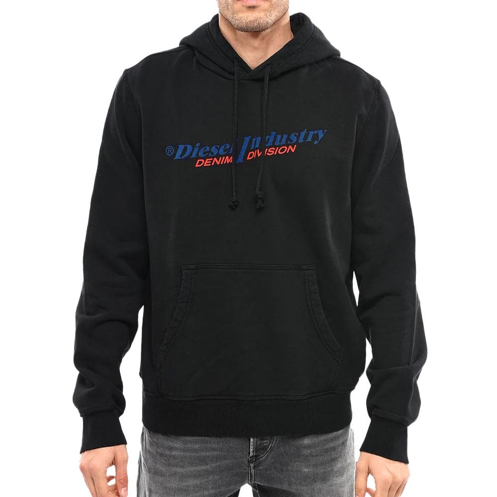 Sweat Noir/Rouge Homme Diesel Felpa 1