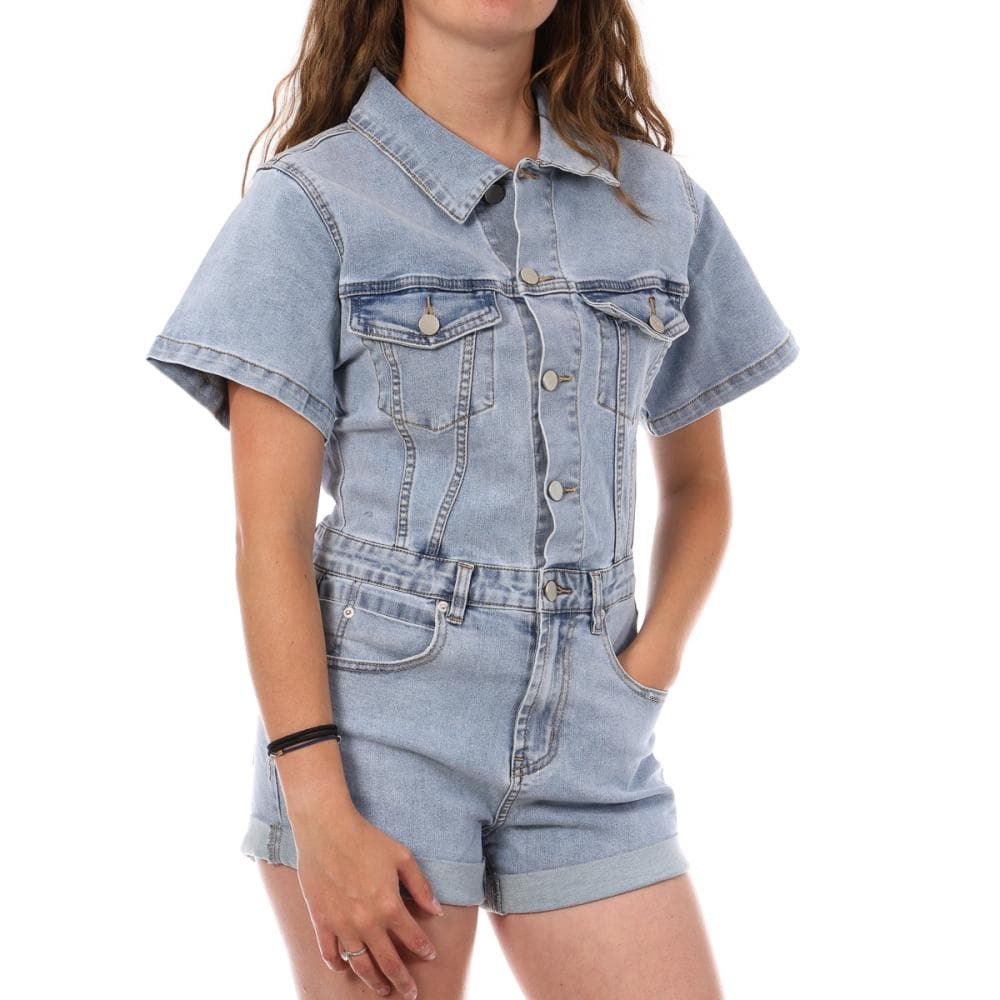 Combishort Bleu Clair Femme Monday Premium 1