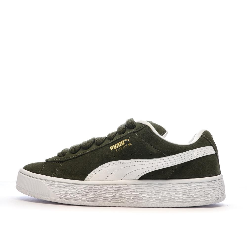 Baskets Kaki/Blanc Femme Puma Suede XL 1