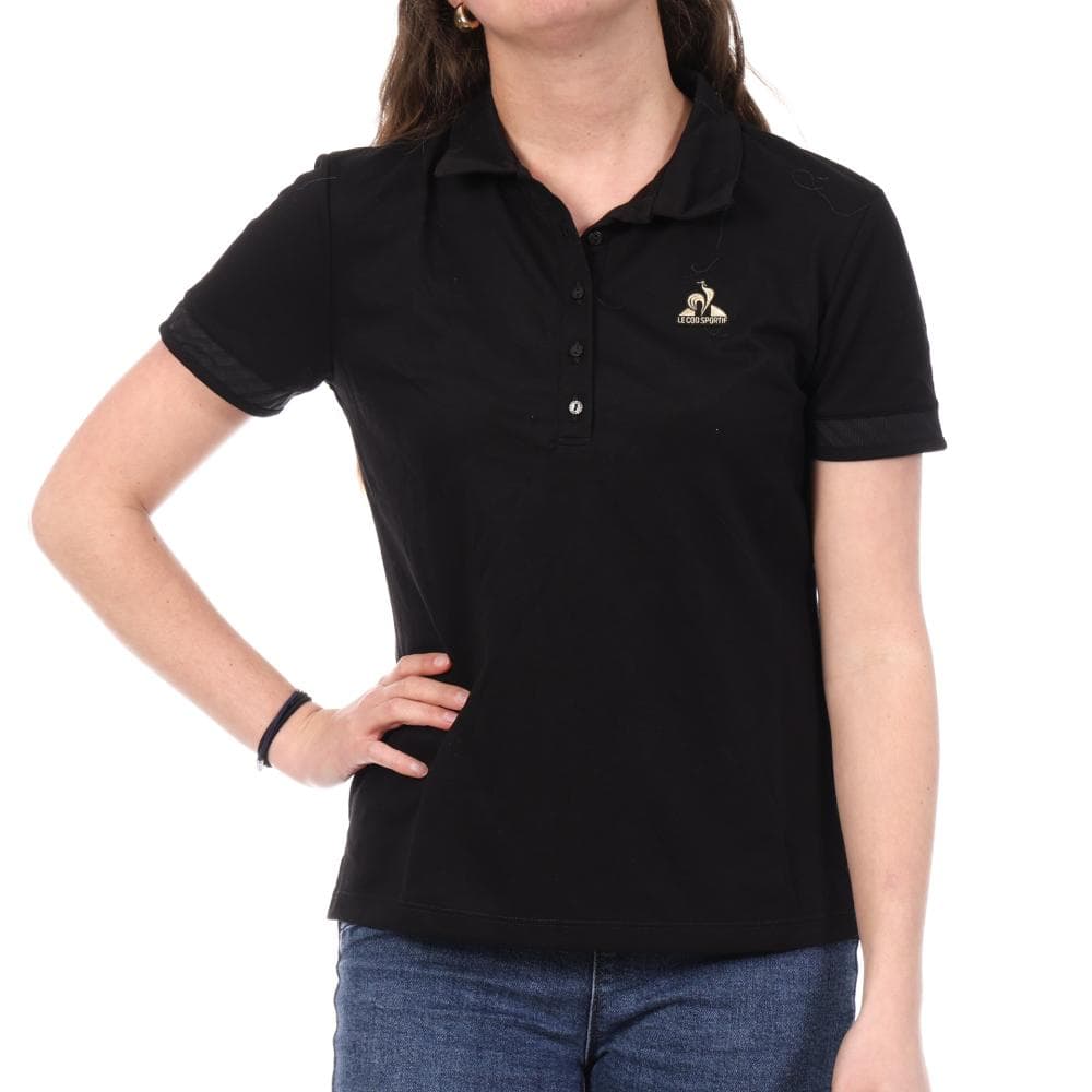 Polo Noir Femme Le Coq Sportif Coq 1