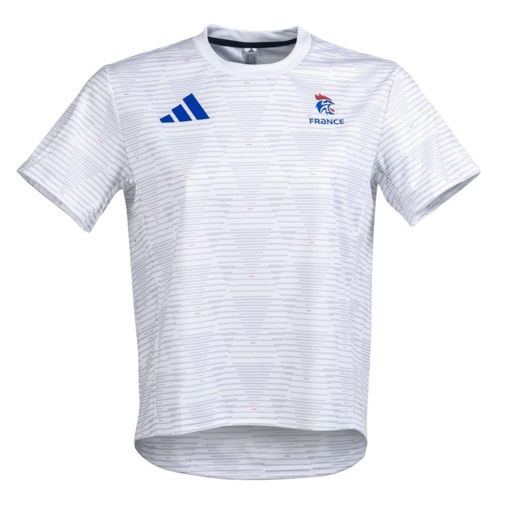 Maillot Training Handball Blanc Adidas Officiel Équipe de France Femme 1