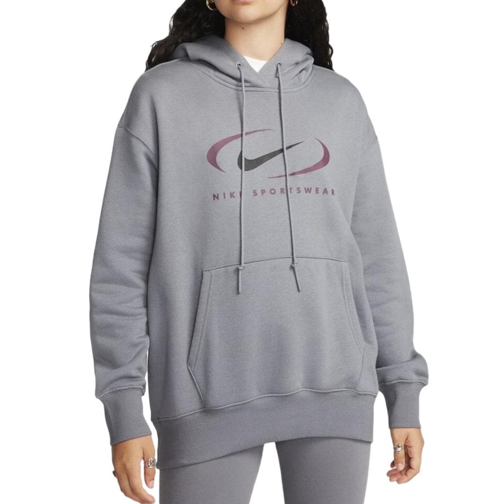 Sweat Capuche Gris Foncé Femme Nike Swsh 1