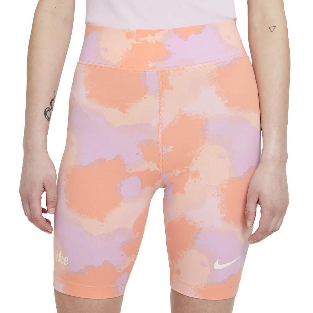 Short Cycliste Orange/Mauve Camouflage Femme Nike 1
