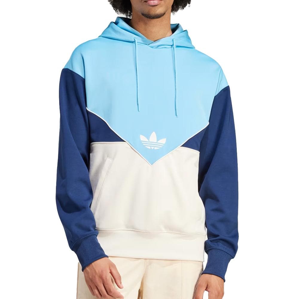 Sweat à Capuche Bleu/Beige Homme Adidas Poly 1