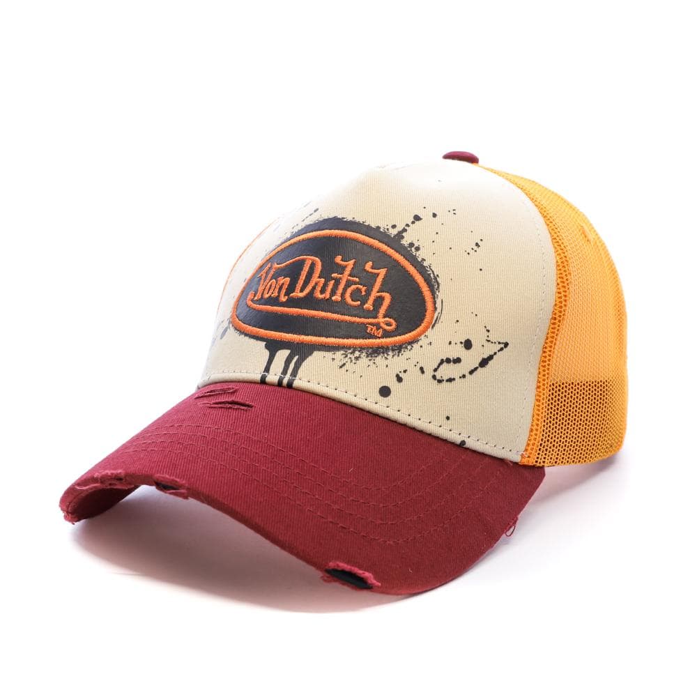 Casquette Beige/Bordeaux Adulte Von Dutch TAG 1