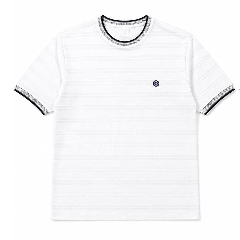T-Shirt Blanc Homme RMS26 Rayures 1