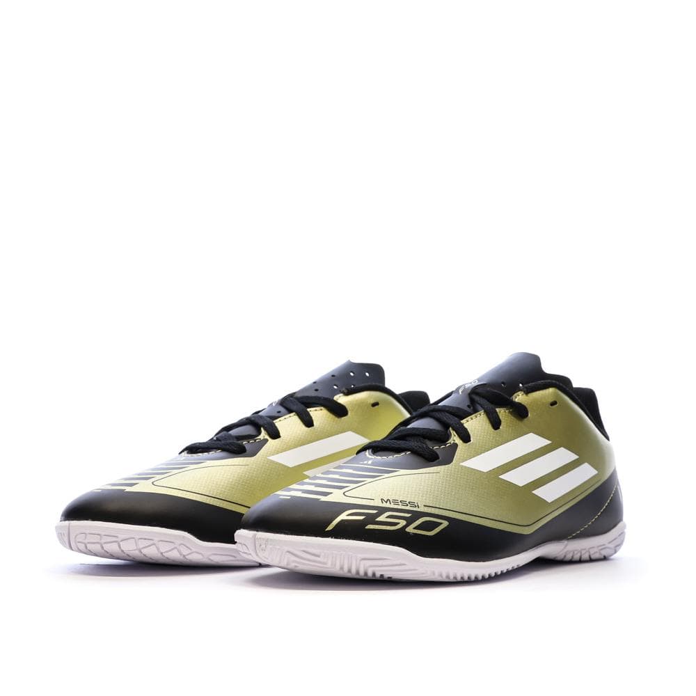 Chaussures de Foot Doré/Noir Junior Adidas F50 Club IN J Messi 6