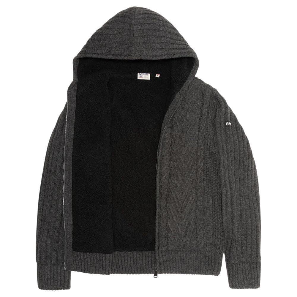 Veste en Sherpa Zippé GriseHomme Schott PLENZO 4