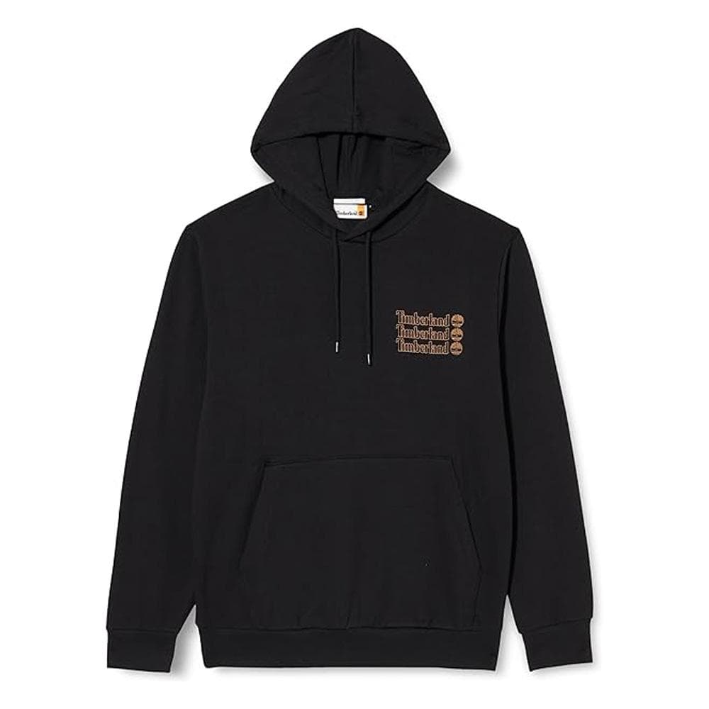 Sweat à Capuche Noir Homme Timberland Hoodie 2 Tier 3 1