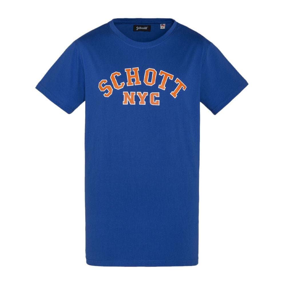 T-shirt Bleu Homme Schott Crew 1