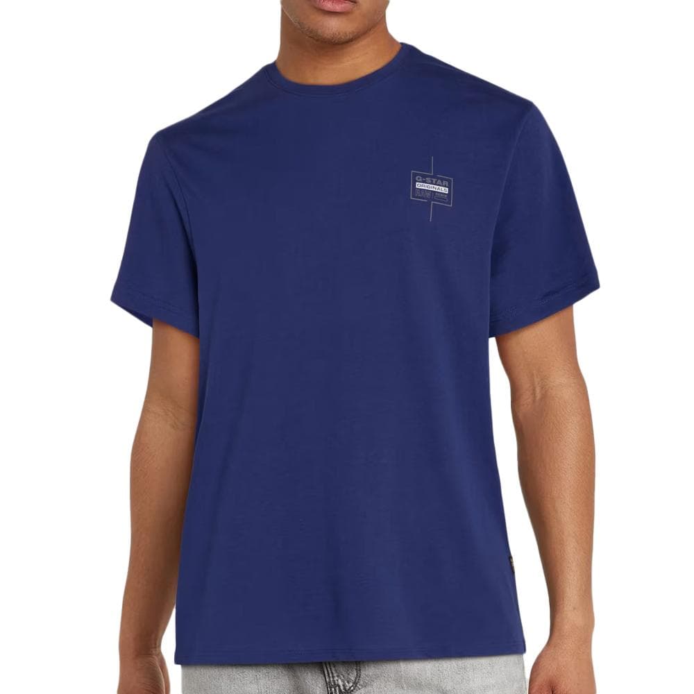T-shirt Bleu Roi G-Star Homme Chest 1