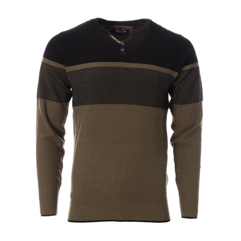 Pull Kaki/Noir Homme RMS26 60963 1