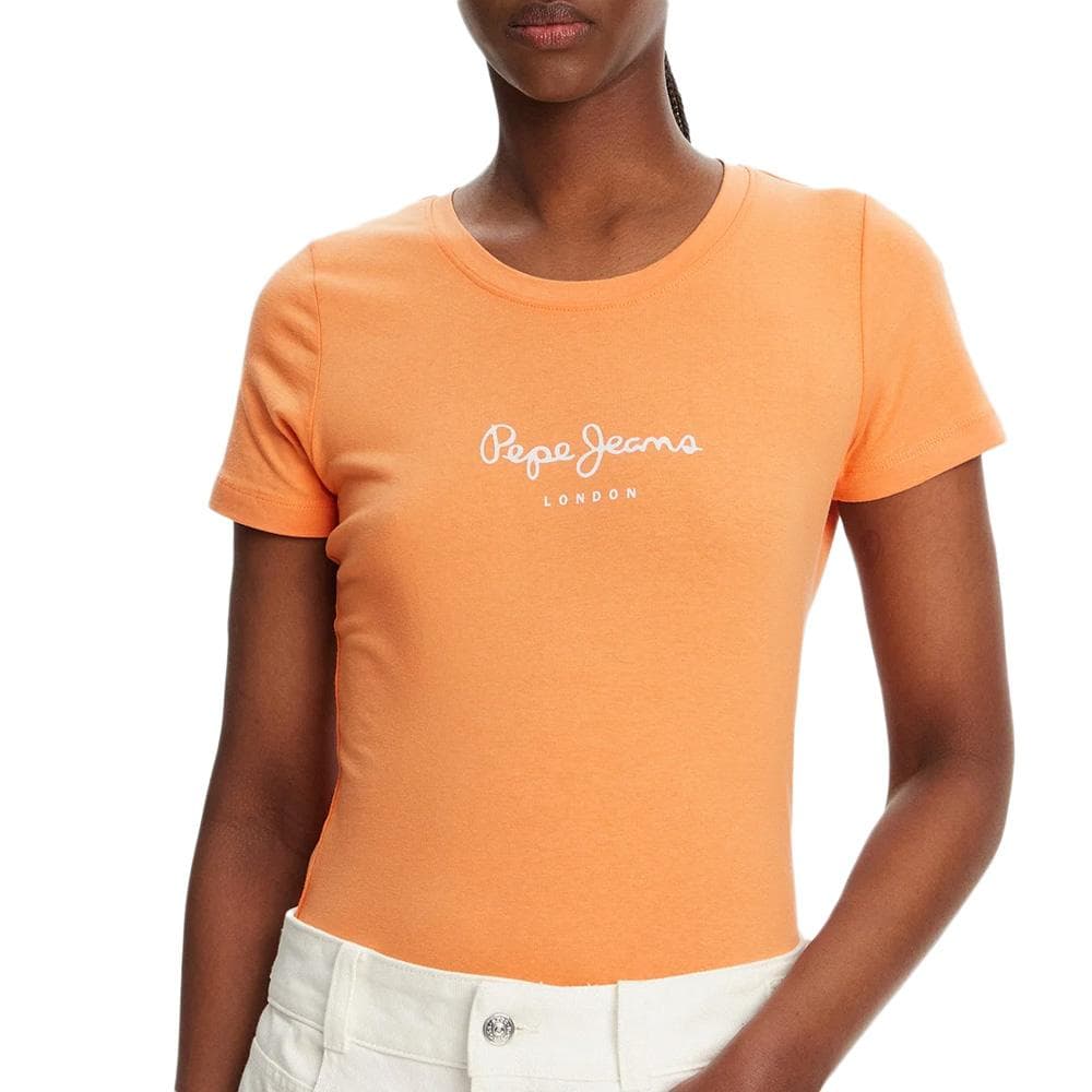 T-Shirt Orange Femme Pepe jeansNew Virginia 1