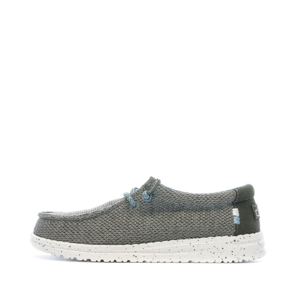Chaussures Grise/Bleu Garçon Hey Dude Wally Youth 1