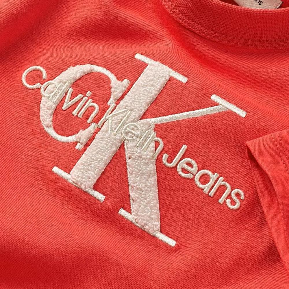 T-shirt Orange Fille Calvin Klein Jeans Teddy 2