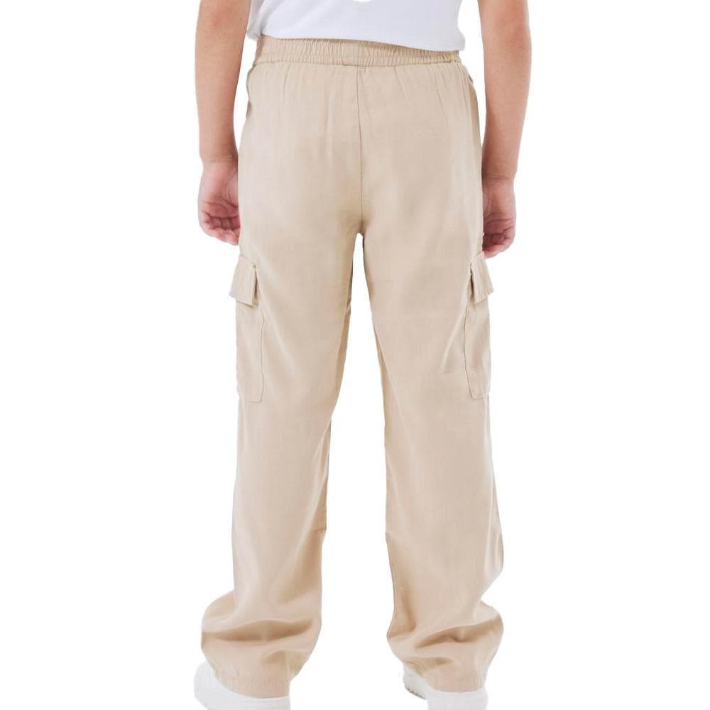 Pantalon en Toile Beige Fille Name it Wide Twill 2