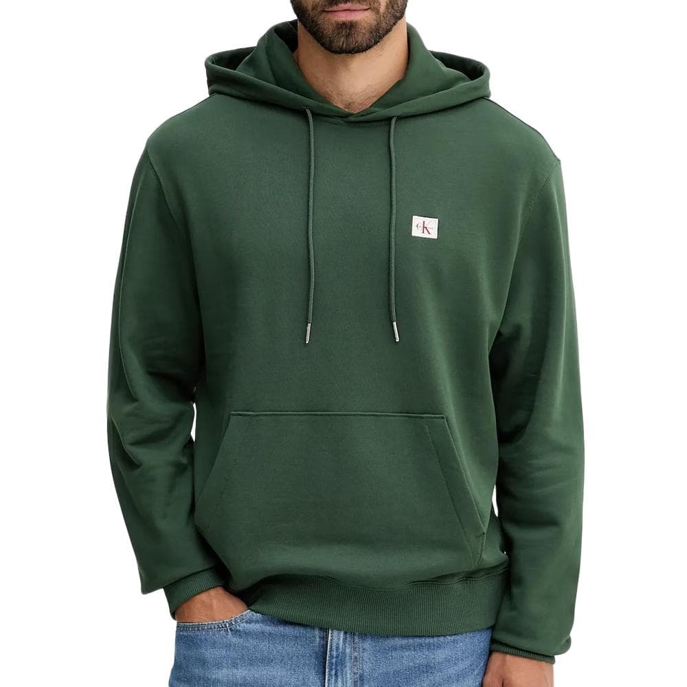 Sweat à Capuche Vert Homme Calvin Klein Jeans 350terry Micro Badge 1