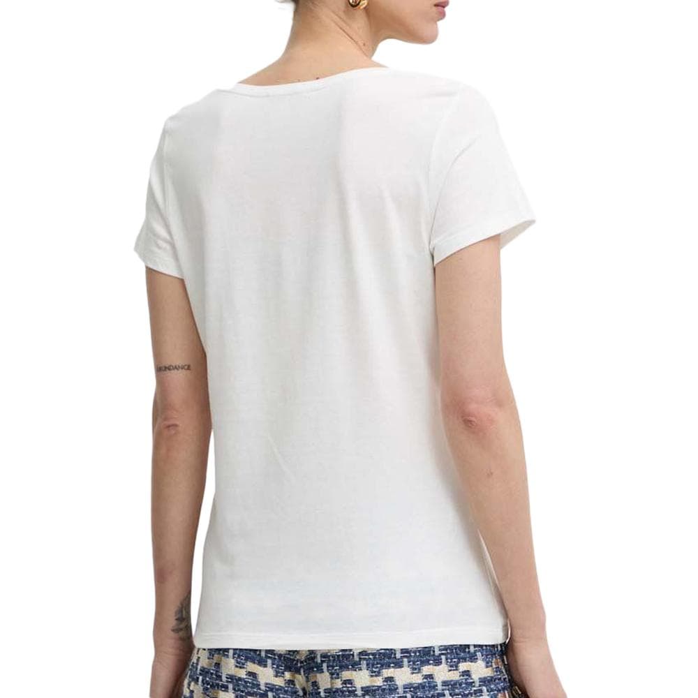 T-shirt Blanc/Doré Femme Morgan DYOU 2