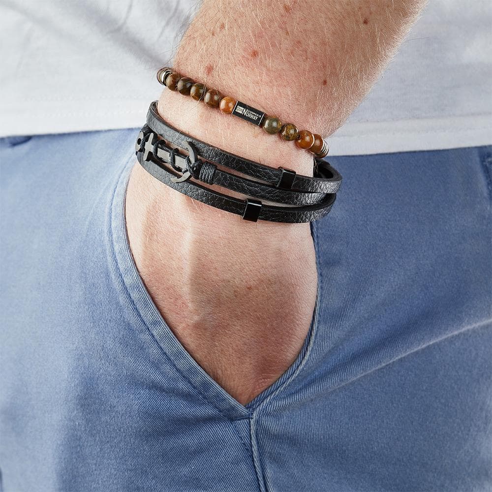 Bracelet Noir Geographical Norway 315001 3