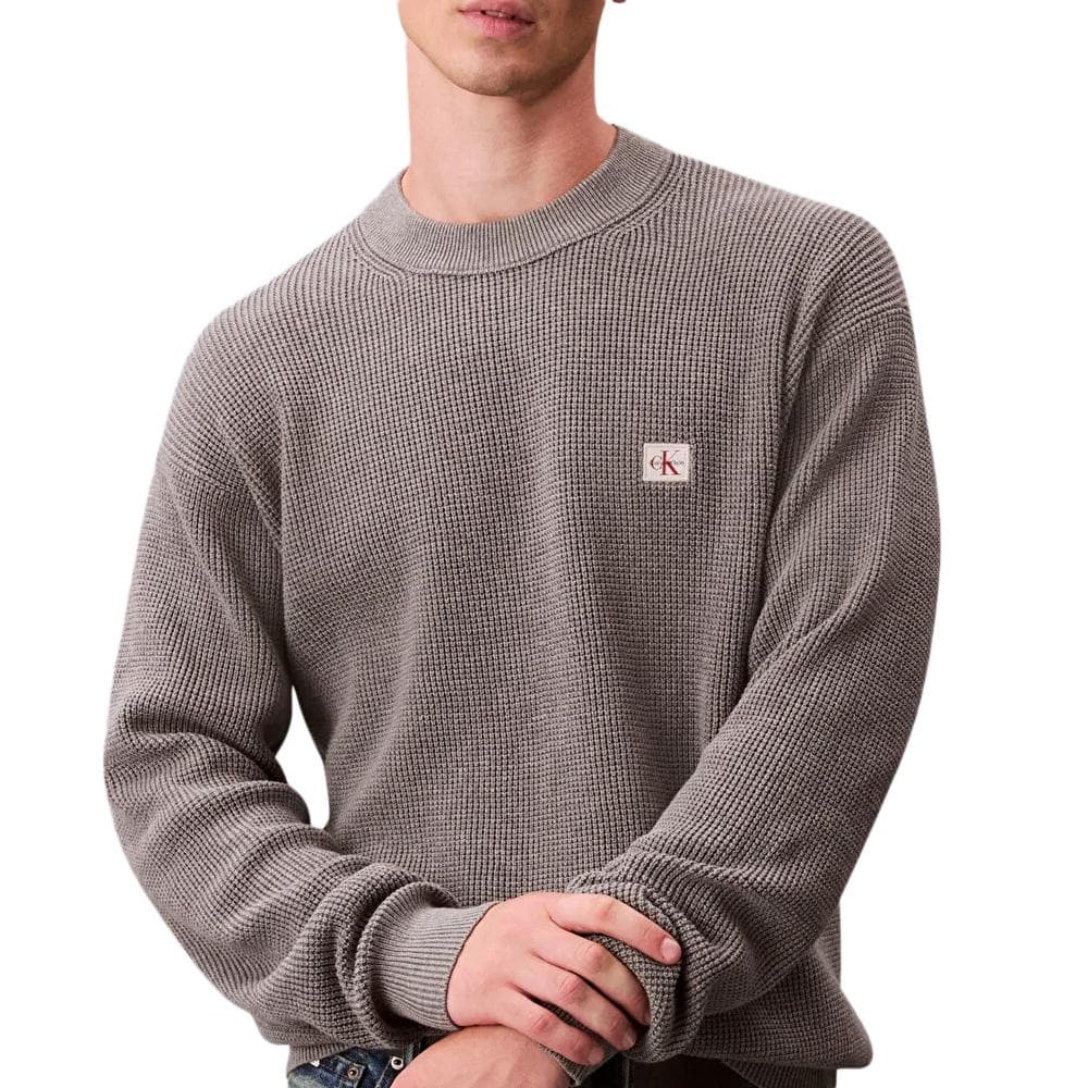 Pull Gris Homme Calvin Klein 350terry Monog 1