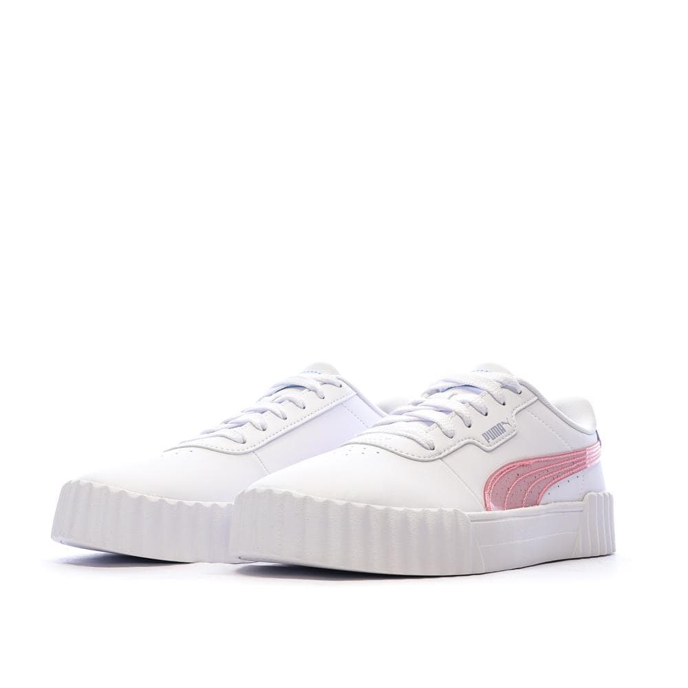 Baskets Blanc/Rose Femme Puma Carina 3.0 Blurry 6