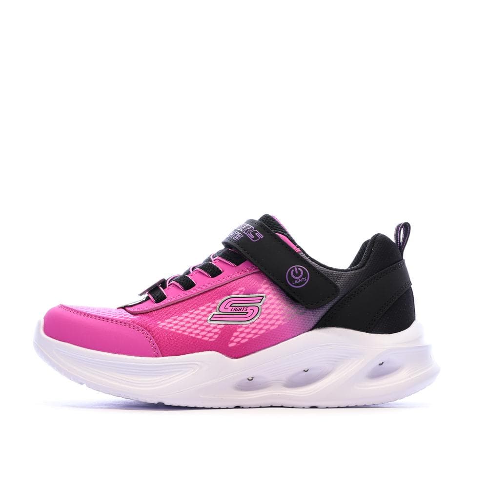 Baskets Roses/Noires Fille Skechers Sola Glow01 1