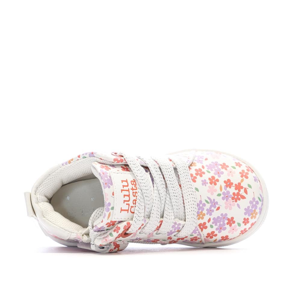 Baskets Blanc/Rose Fille Lulu Castagnette Lenaig Bottillon 4