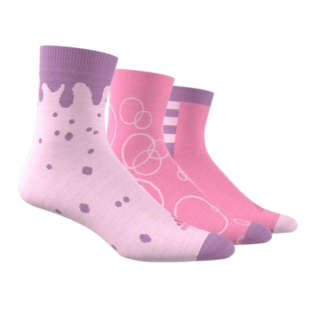 X3 Paires de Chaussettes Rose Fille Adidas Kids Grf 1
