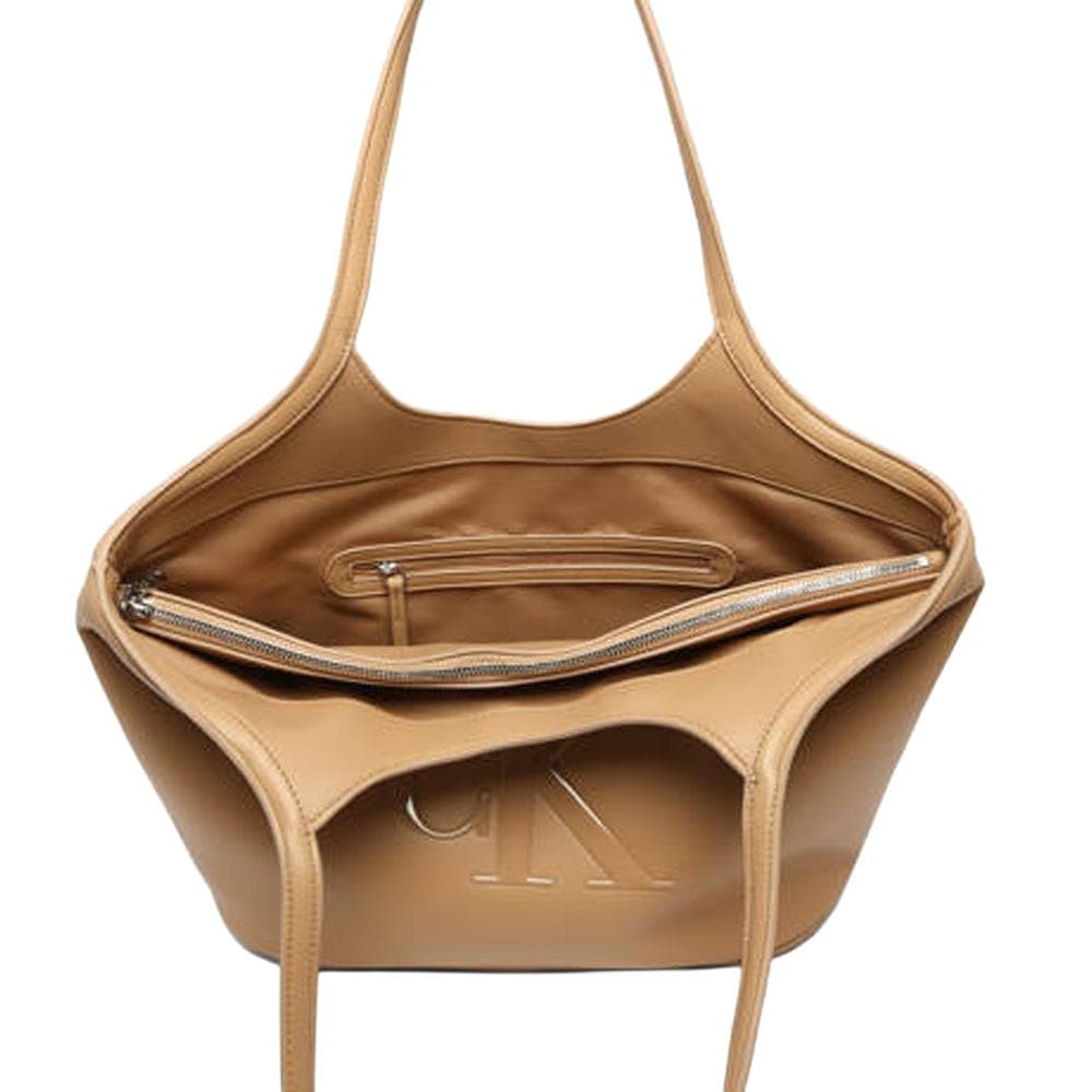 Sac à Main Camel Femme Calvin Klein Jeans Bold Ck Shopper 3