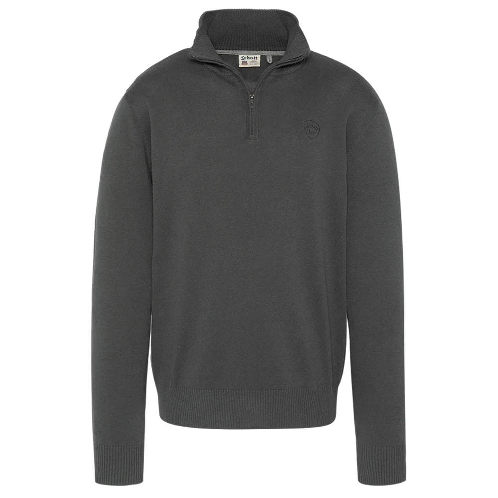 Pull Gris Anthracite Homme Schott PLB127 1
