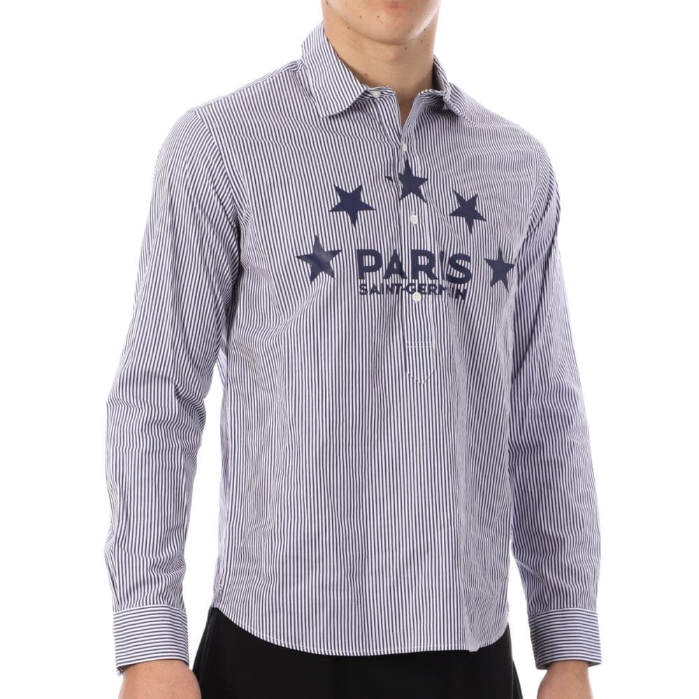PSG Chemise à Rayures Marine Homme PSG 109 1