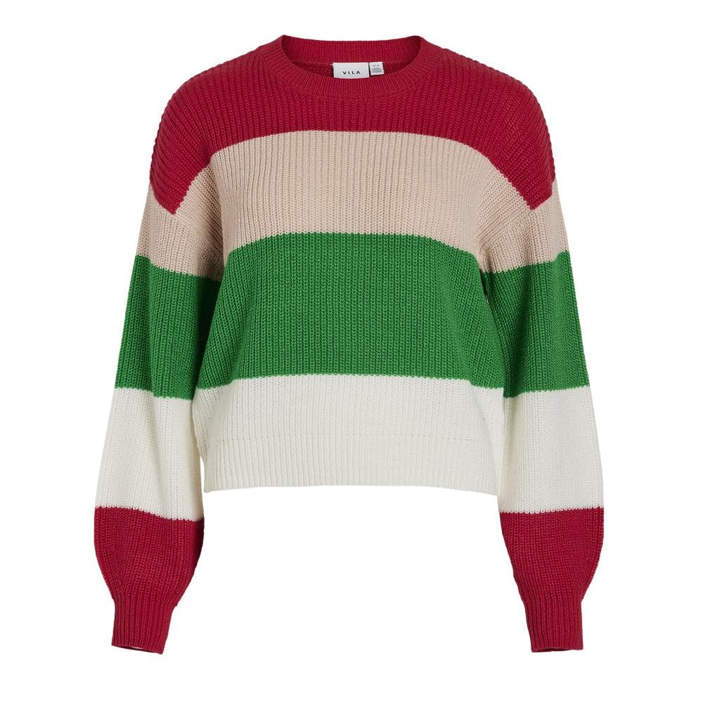 Pull Rose/Vert Femme Vila Love 1