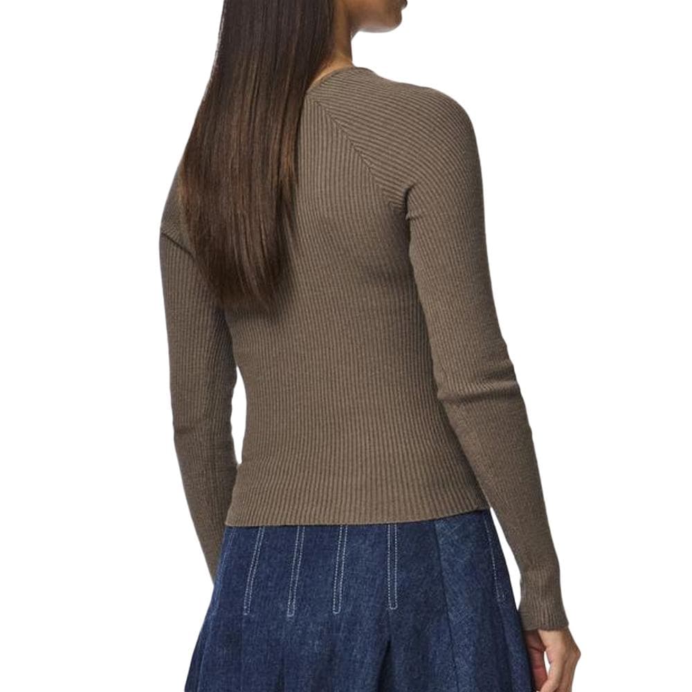 T-Shirt Manches Longues Vert Femme Pieces Kalu 2