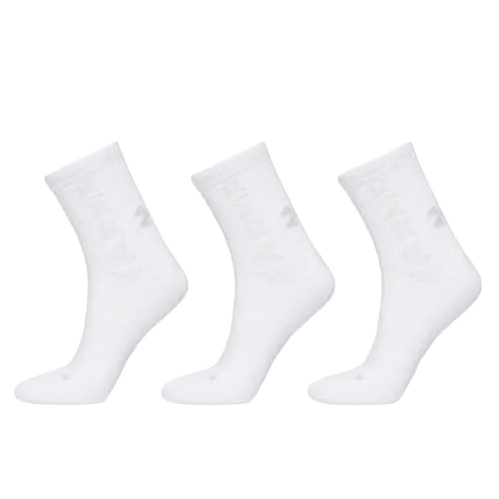 X3 Paires de Chaussettes Blanches Homme Under Armour Mid-crew 1