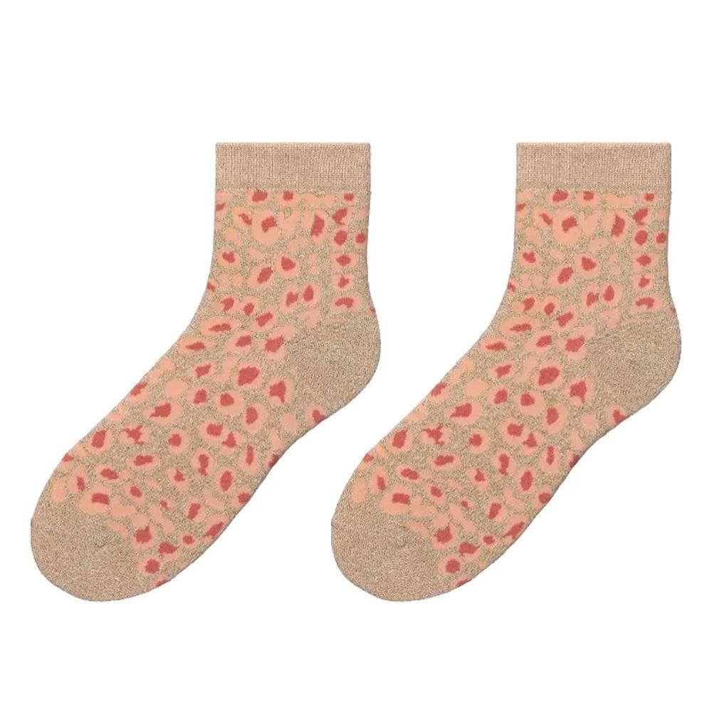 Chaussettes Rose Femme Stella Green Leopard 1