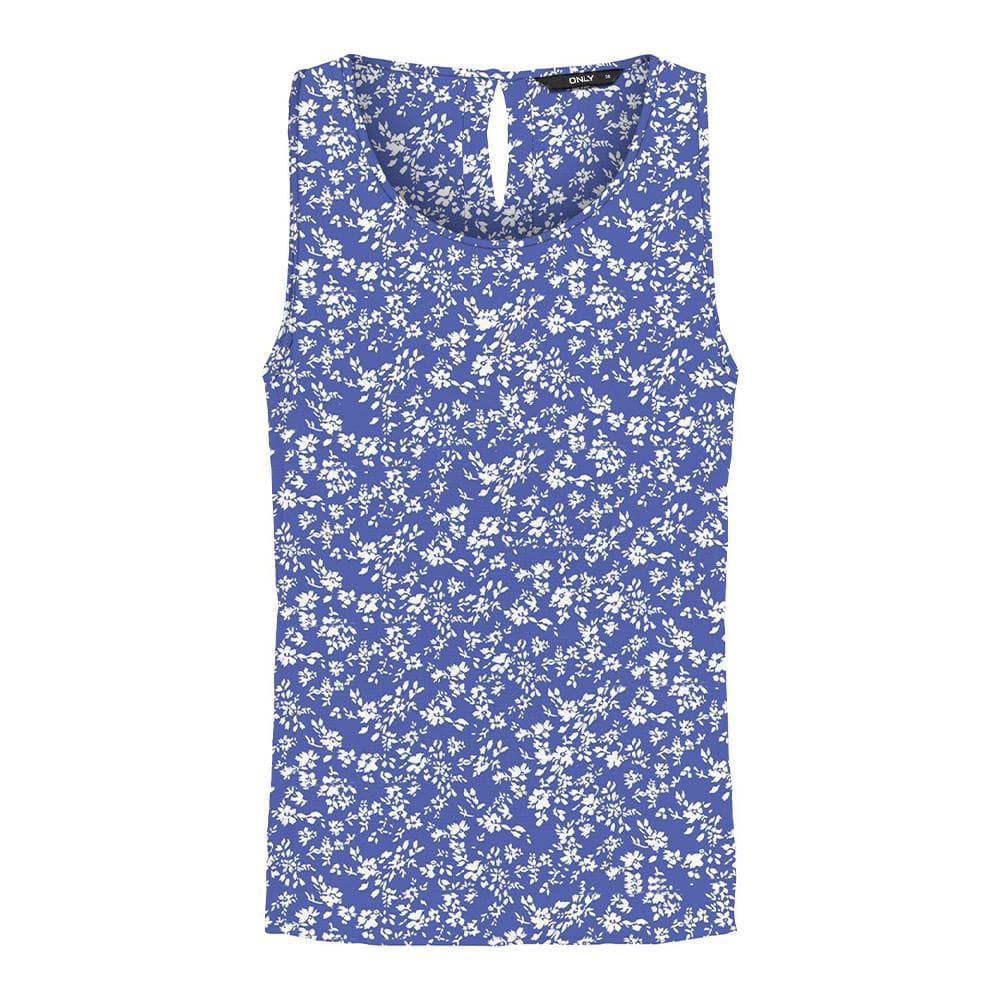 T-Shirt Sans Manches Bleu à Motifs Femme Only Nova Life 1