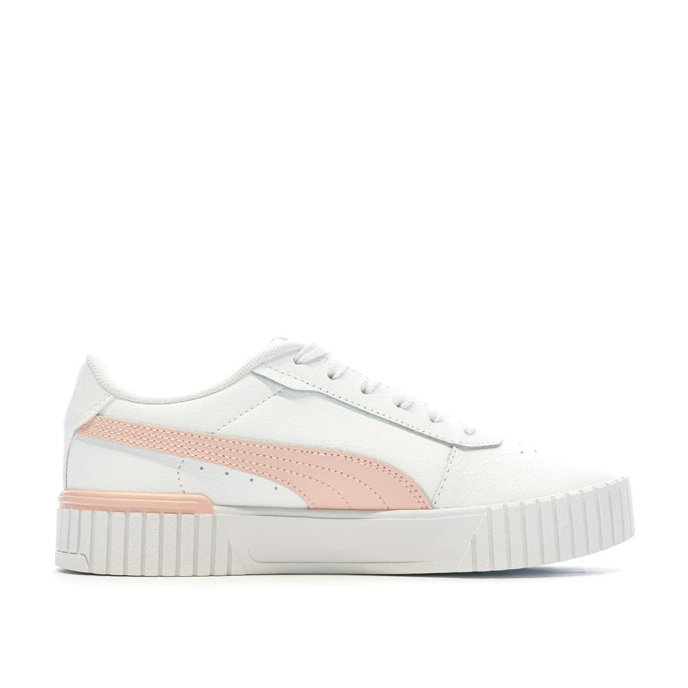 Baskets Blanches/Rose Femme Puma Carina 2.0 2