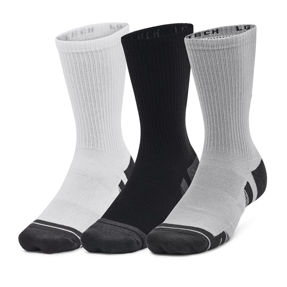 Lot de 3 Paires de Chaussettes Blanches/Grises/Noires Homme Under Armour Performance Tech 1