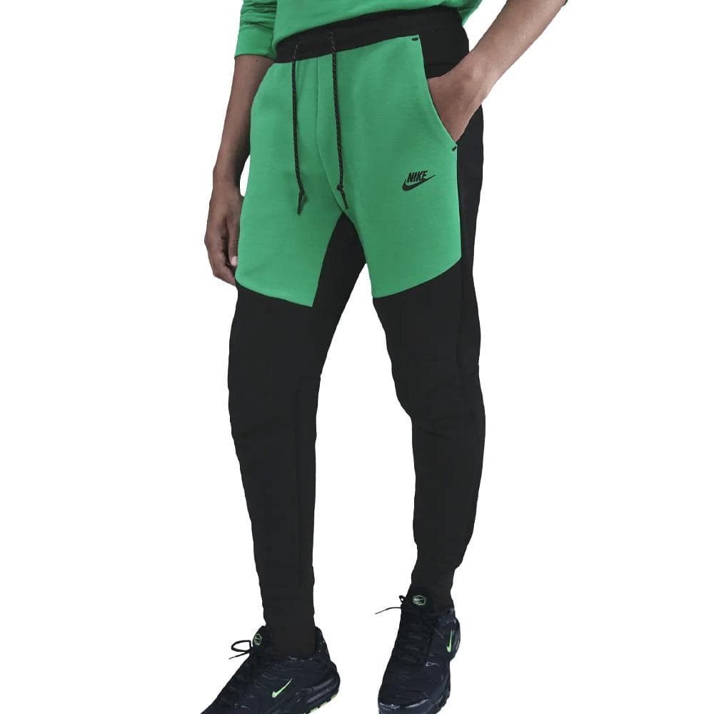 Jogging Noir/Vert Homme Nike M Nk Tch Flc 1