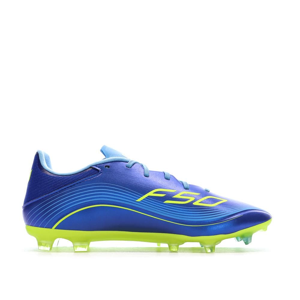Chaussures de Foot Bleu/Jaune Adidas F50 Messi League FG/MG 2
