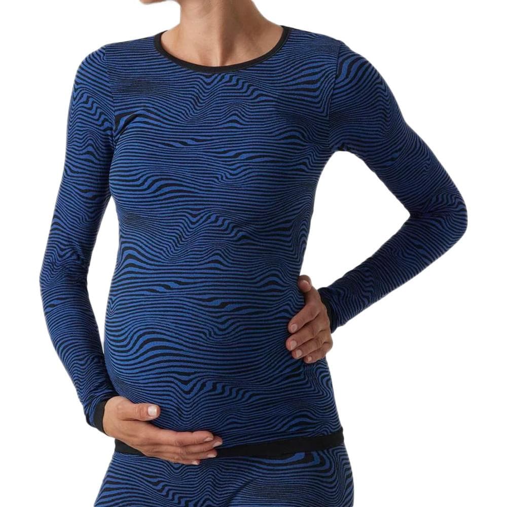 T-shirt Manches Longues Bleu Femme Mamalicious Kenya 1