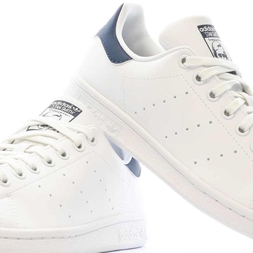 Baskets Blanches/Marine Fille/Femme Adidas Stan Smith 7