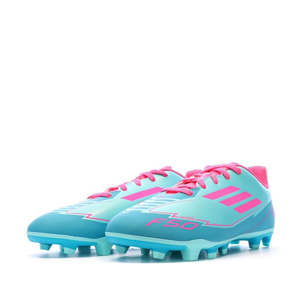 Chaussures de football Turquoises/Roses Enfant Adidas F50 Club 6