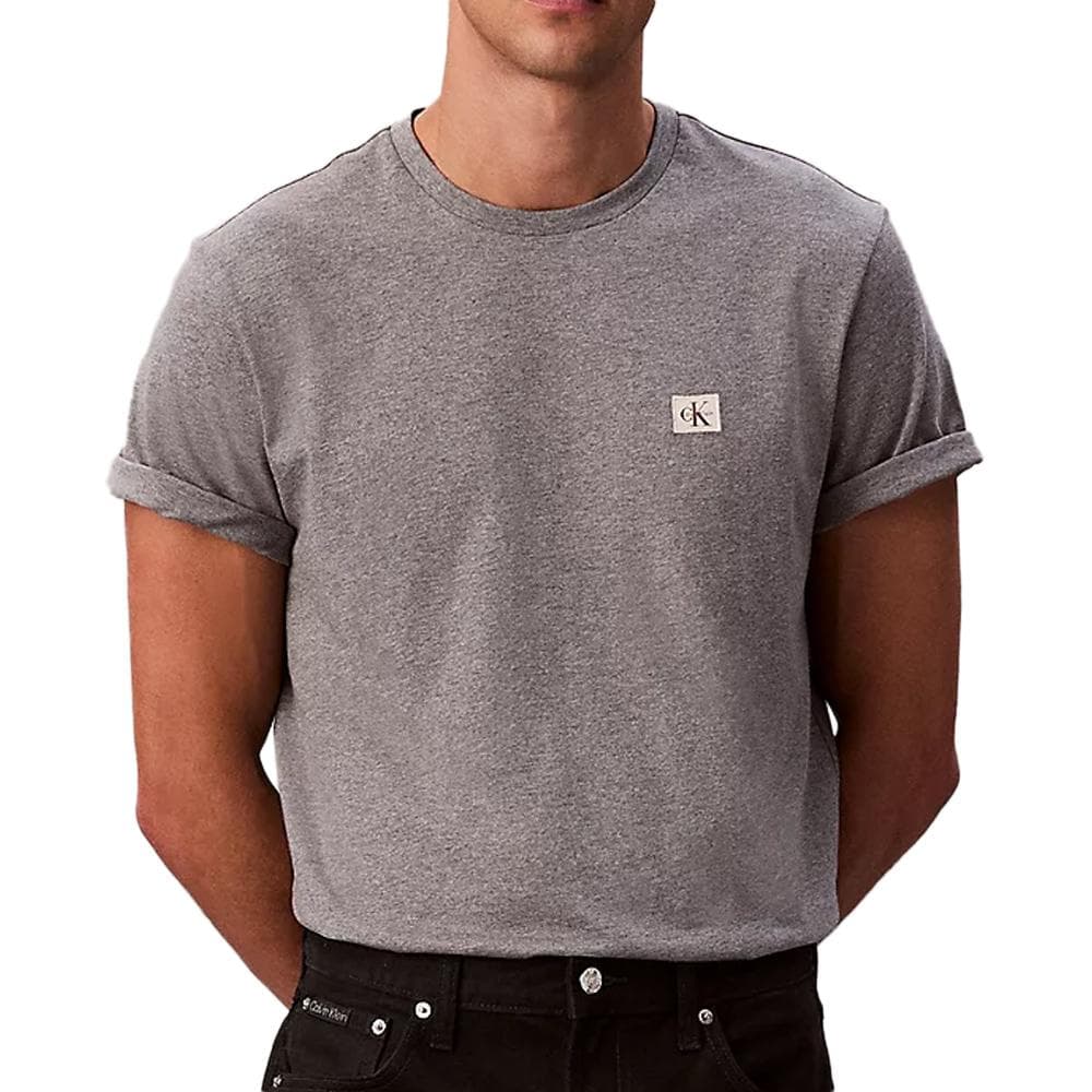 T-Shirt Gris Homme Calvin Klein Jeans Badge 30s 1