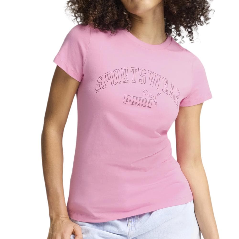 T-Shirt Rose Femme Puma Sportswear 1