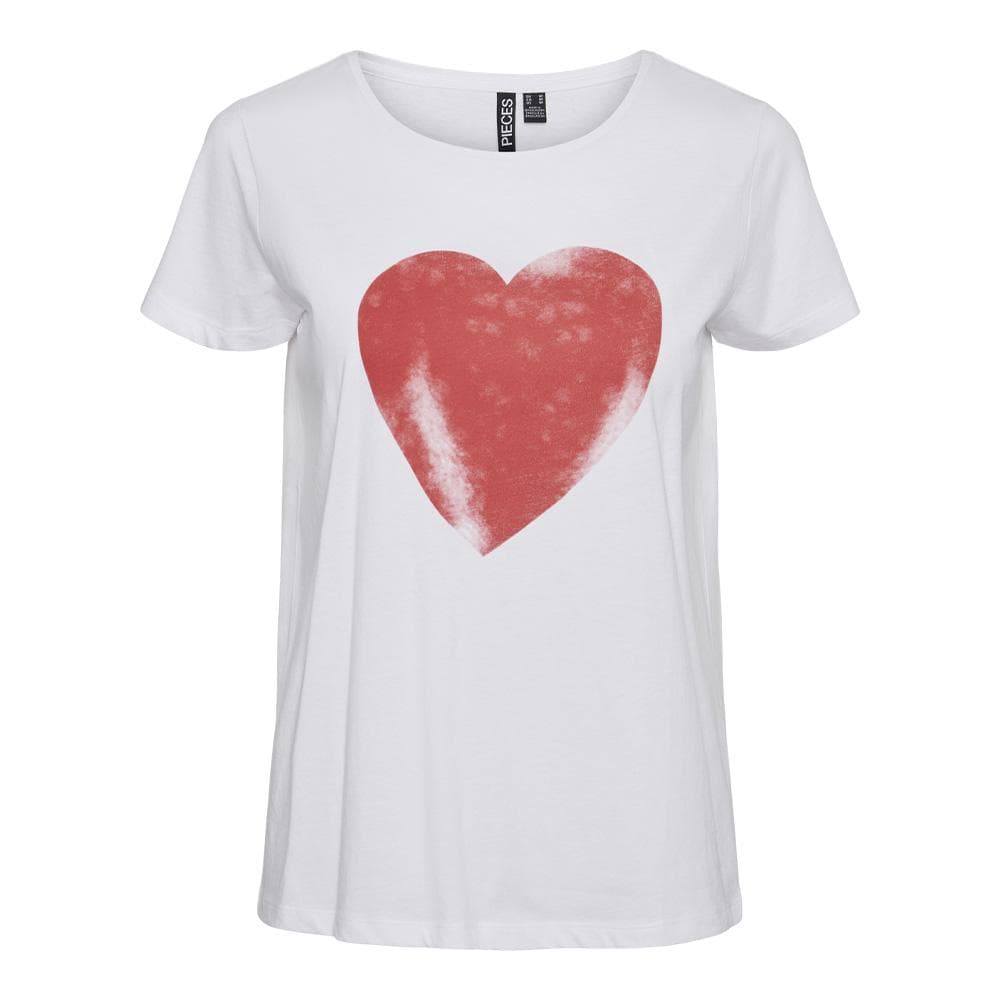 T-Shirt Blanc Femme Pieces Nanna 1