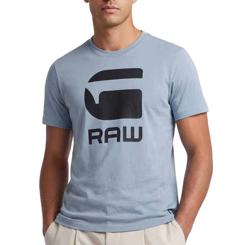 T-Shirt Bleu clair Homme G-Star RAW Logo 1